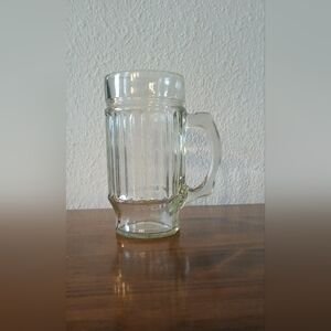 Anchor Hocking Clear Glass Mug with Vertical Ridged Panels